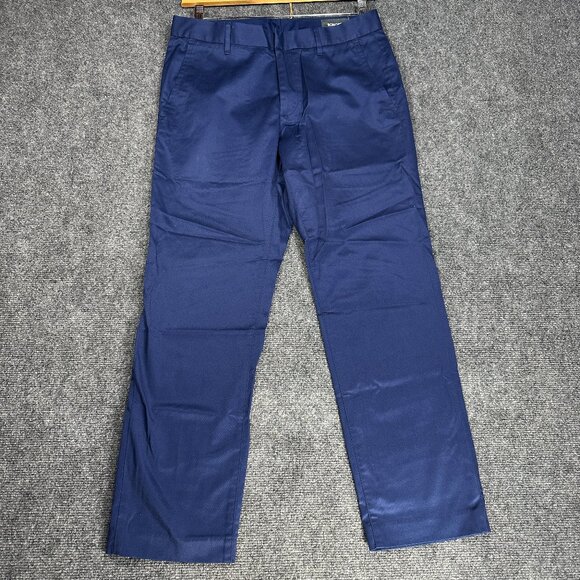 Bonobos Pants Mens 31 Monday Chino Slim Fit Navy Blue Flat Front Pockets - Picture 1 of 9